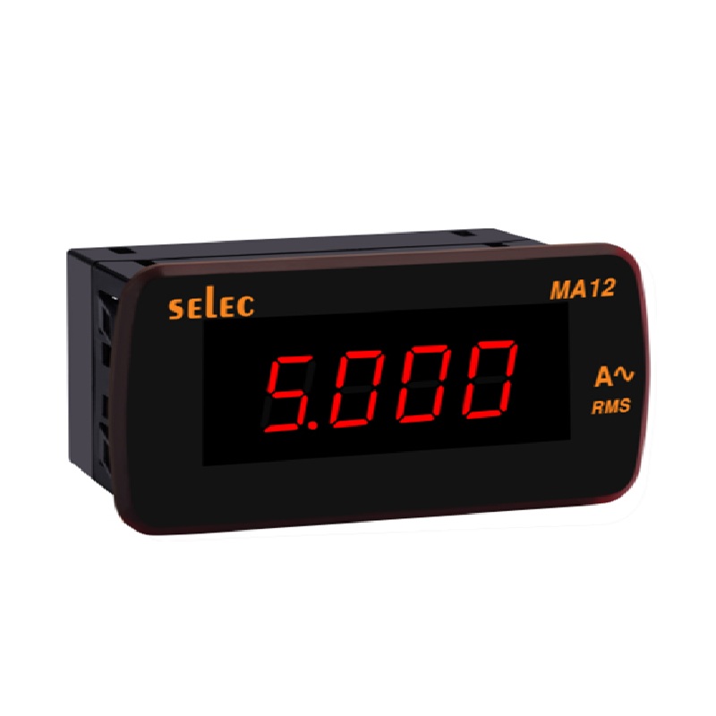 Đồng hồ tủ điện dạng số hiển thị dạng led, MA12 (48x96) Selec