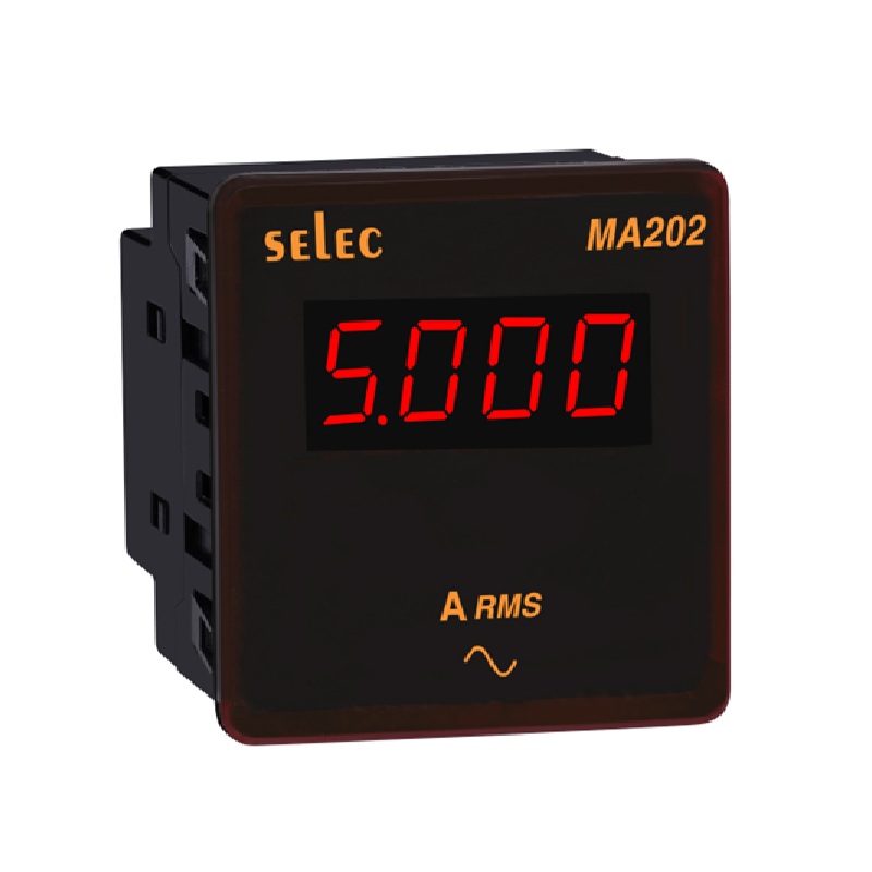 Đồng hồ tủ điện dạng số hiển thị dạng led, MA202 (72x72) Selec
