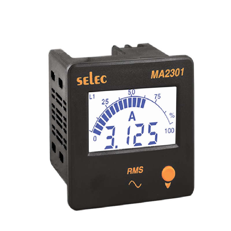 Đồng hồ tủ điện dạng số hiển thị dạng LCD, MA2301 (72x72) Selec