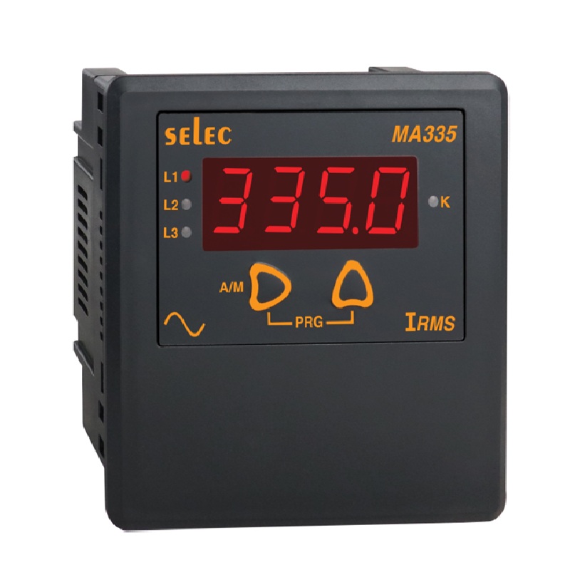 Đồng hồ tủ điện dạng số hiển thị dạng led, MA335 (96x96) Selec