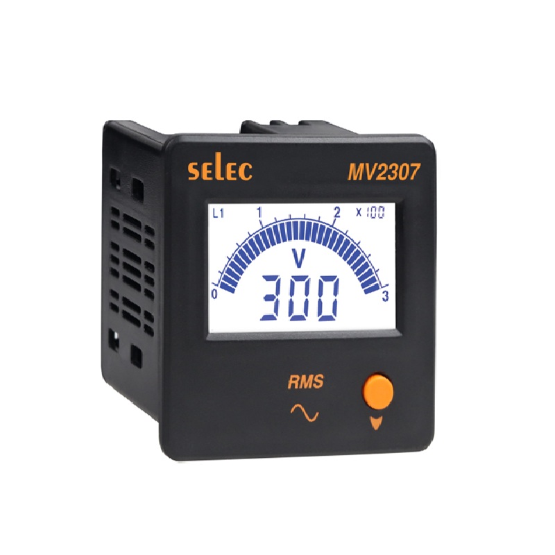 Đồng hồ tủ điện dạng số hiển thị dạng LCD, MV2307 (72x72) Selec