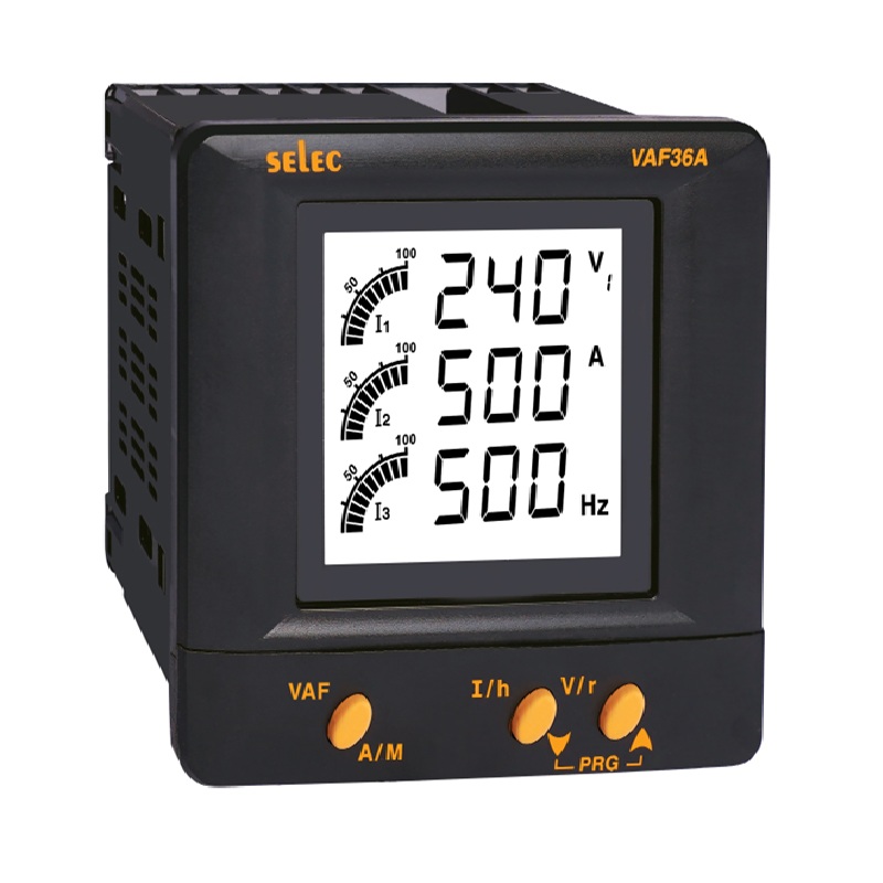 Đồng hồ đo điện áp, dòng điện và tần số, VAF36A (96x96) Selec