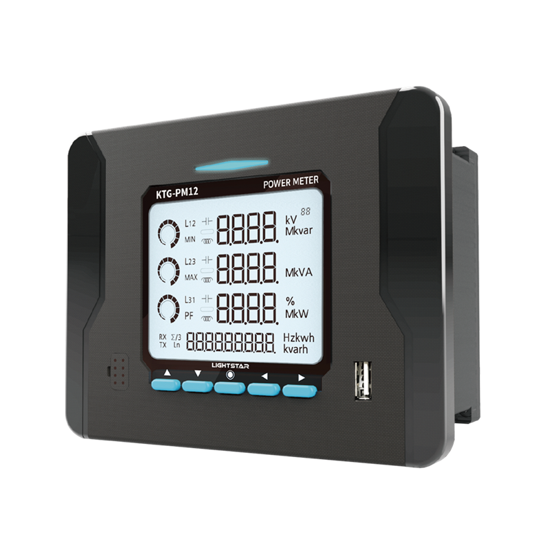 ĐỒNG HỒ ĐO CÔNG SUẤT KỸ THUẬT SỐ MUI CHANNEL (123x110) 12 Kênh 3 ф V, A, W, PF, Wh, Sóng hài +Comm + Tải xuống USB