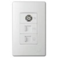 Ổ Cắm Tivi-Điện Thoại & Mạng LS – LSV-CBTNPW