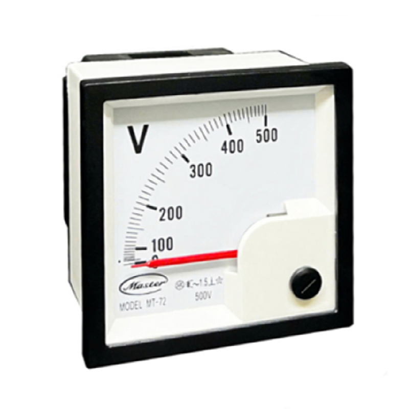 Đồng hồ volt 0-500VAC. Class 1.5,  Size 72x72, MT-72-500V Master