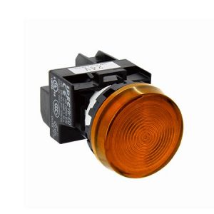 Đèn báo Idec phẳng, bóng Led, 220V AC/DC, Ø22, Hổ phách, YW1P-1EQM3A