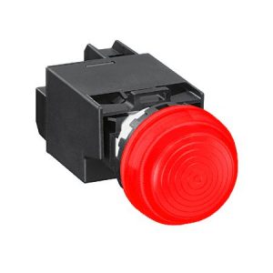 Đèn báo Idec vòm, bóng Led có biến thế, 220V AC, Ø22, màu đỏ, YW1P-2EM42R
