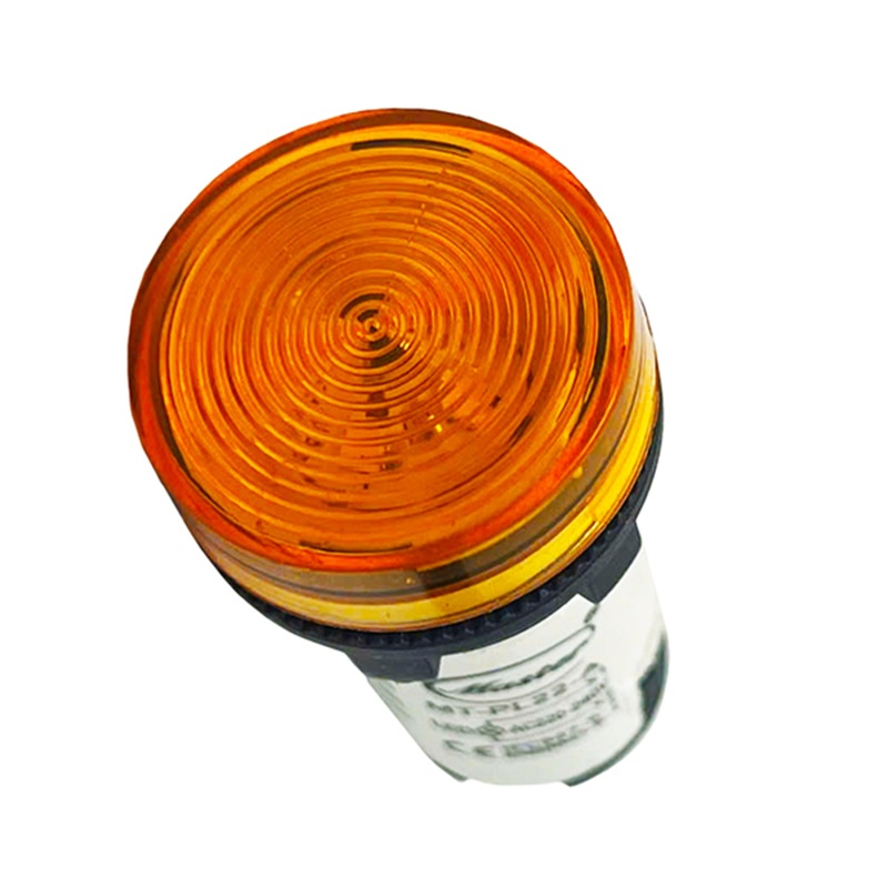 Đèn báo pha màu hổ phách (màu cam) 220VAC,MT-PL22-A-220VAC Master