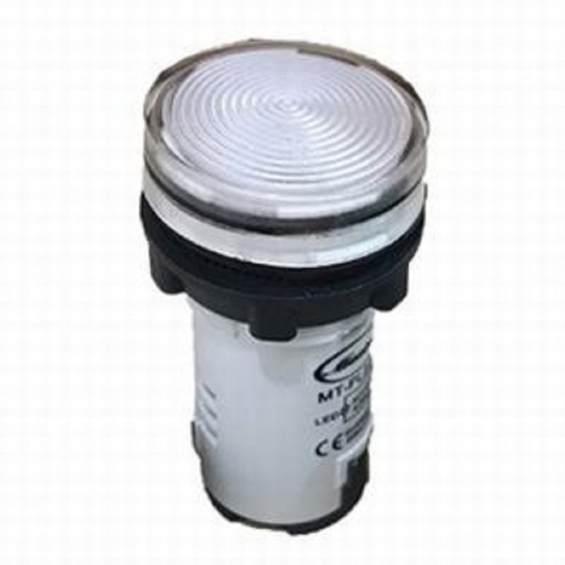 Đèn báo pha Trắng 110VAC/DC,MT-PL22-W-110VAC/DC Master