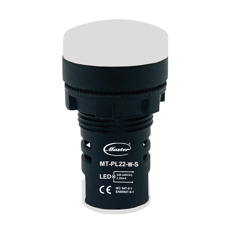 Đèn báo pha Trắng , MT-PL22-W-S Master