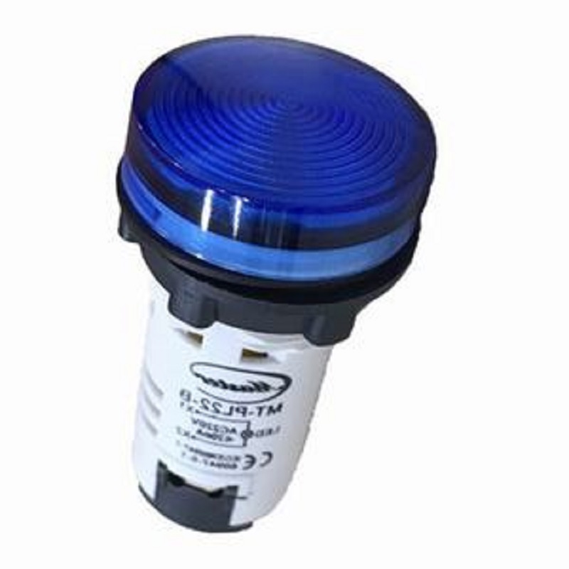 Đèn báo pha Xanh dương 220VAC, MT-PL22-B-220VAC Master